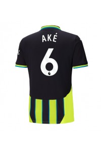 Manchester City Nathan Ake #6 Jalkapallovaatteet Vieraspaita 2024-25 Lyhythihainen